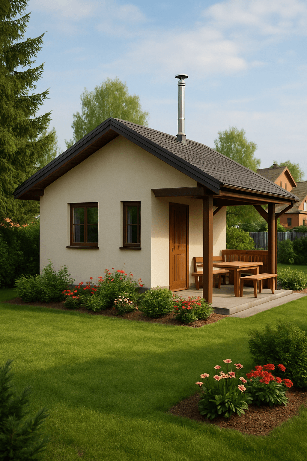 Баня 6×6 из газобетона в Самаре