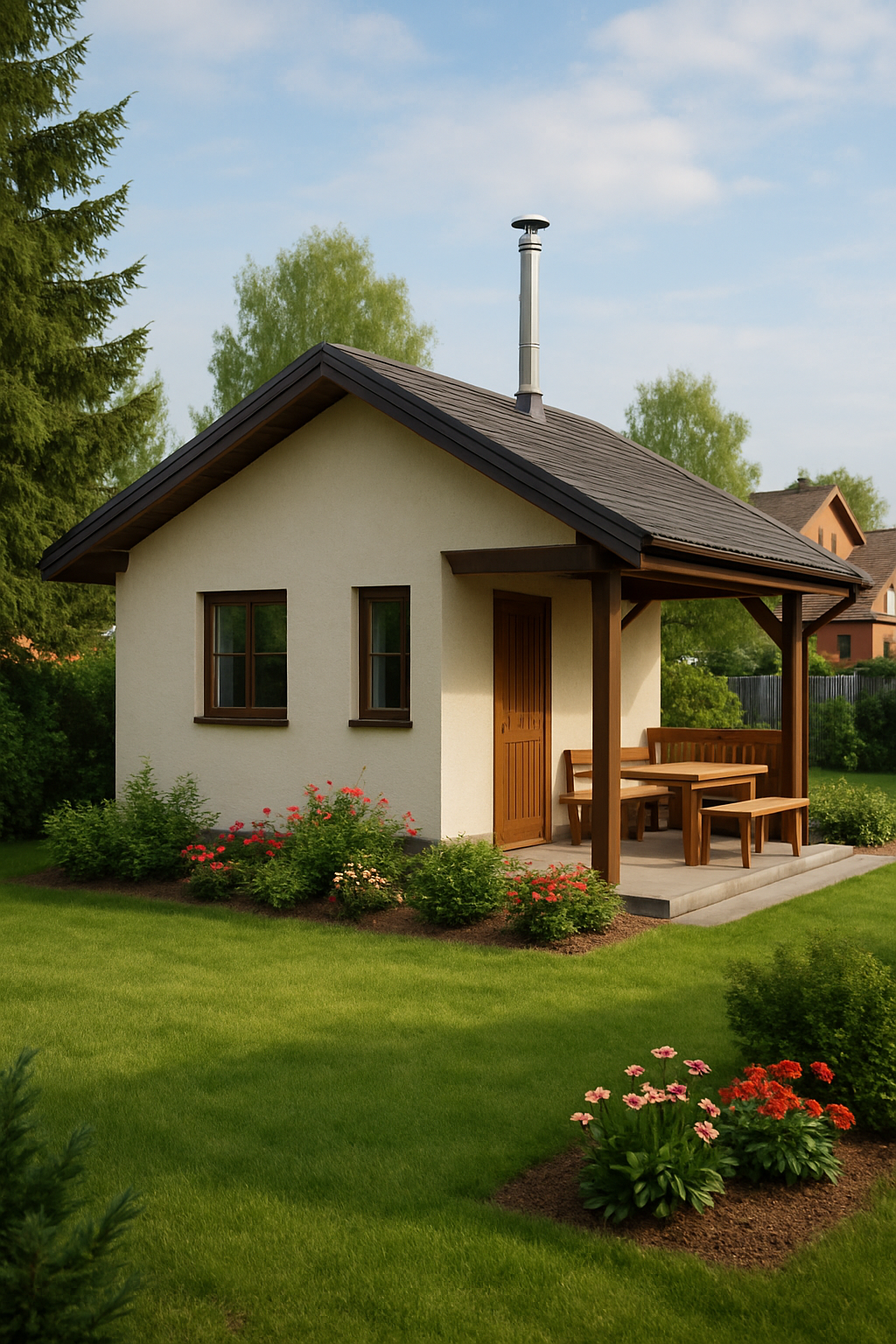 Баня 6×6 из газобетона